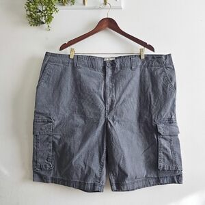 True Nation Gray Cargo Shorts Mens Size 48 Stretch Cotton Big & Tall Utility